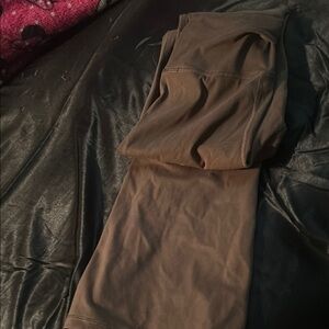 Brown flare leggings